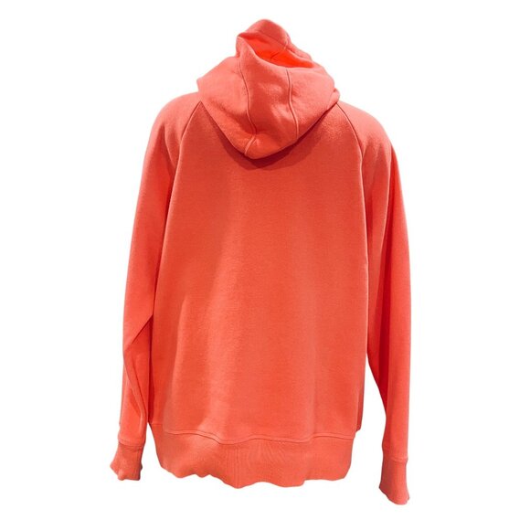 Under Armour Women’s Hoodie SZ Large Coral Orange Logo Pullover Fleece Fall Soft - Picture 9 of 9